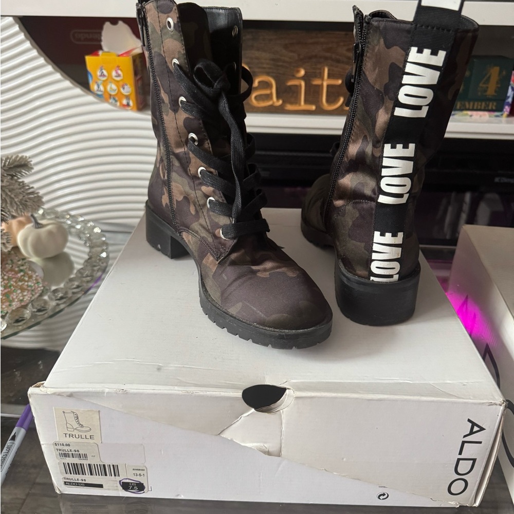 Aldo Women's Love Camo Combat Boots